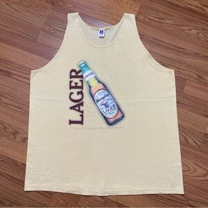 Vintage 90s Russell Athletic Yuengling Beer Yellow Tank Top Size XXL Streetwear